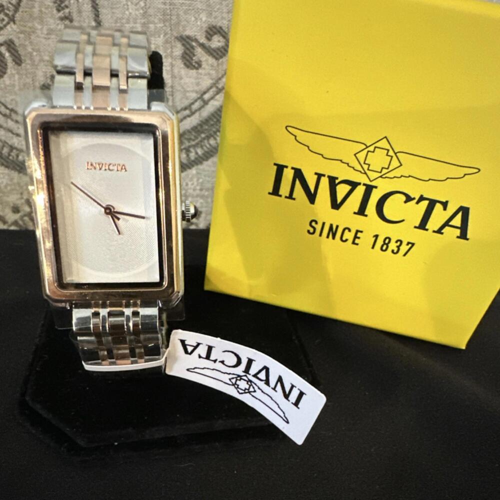 Invicta Wildflower Princess 69321 Rectangle Silver, Rose Gold Stainless 26mm